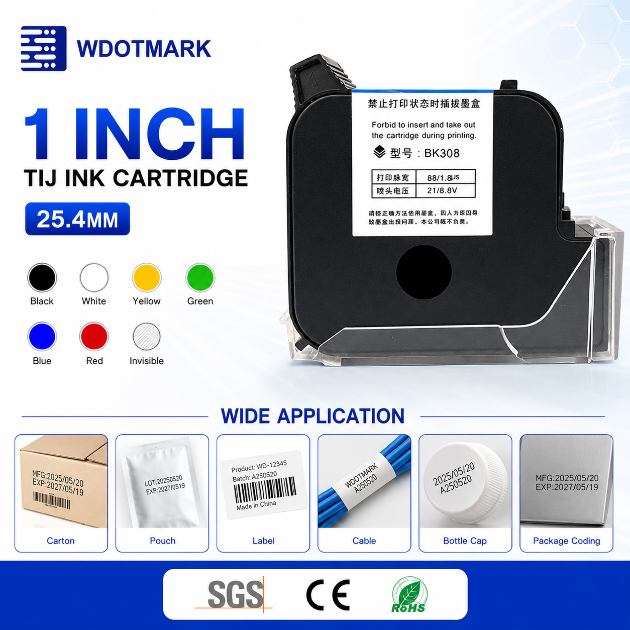 WDOTMARK W2588 fast-dry ink cartridge